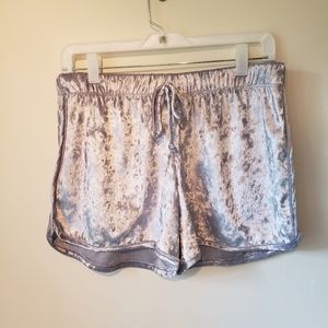 Crushed Velvet Pajama Shorts